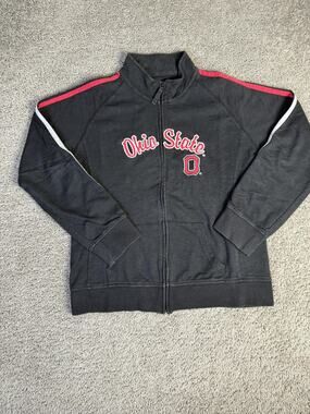 Ohio State Jacket Mens XL Black NCAA Football Full Zip Track Colosseum Athletics